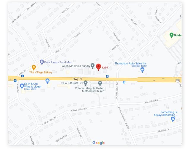 Google map of the location of the blind merchants headquarters